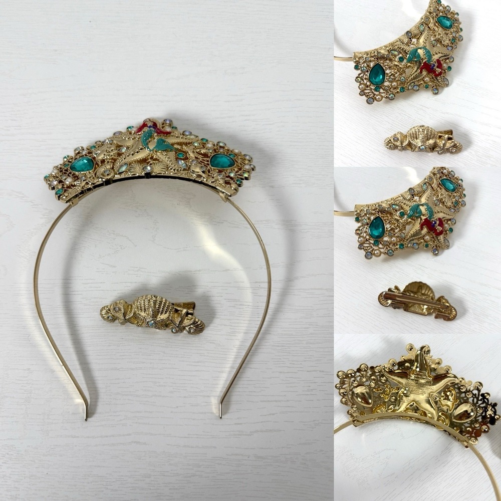 Disney Parks The Little Mermaid Tiara Deluxe Accessory-Metal‎ Costume Head Piece